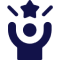Person with star symbol above head.